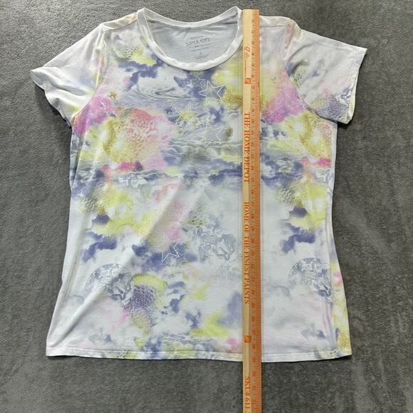 Torrid Super Soft Knits T Shirt Womens 2 18/20 Pastel Tie Dye Zodiac Celestial - Picture 6 of 7